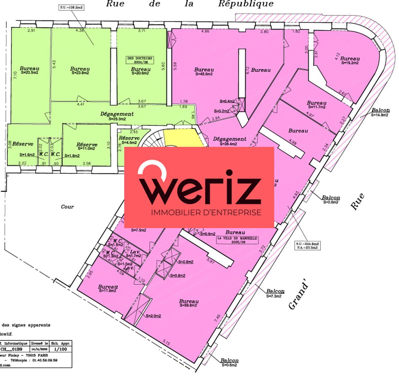 Location Bureaux Marseille 2 13002